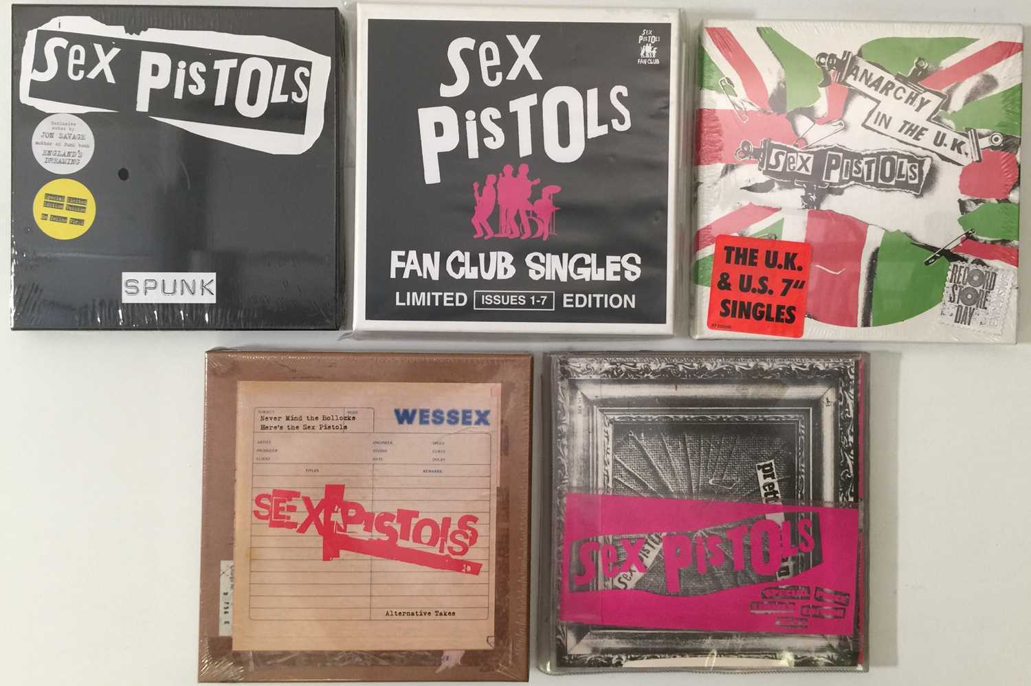 Lot 1089 - THE SEX PISTOLS - 7" BOX SET (WITH RARITIES)