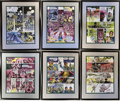 Lot 11 - JUDGE DREDD IAN GIBSON SET OF SIX STRIPS