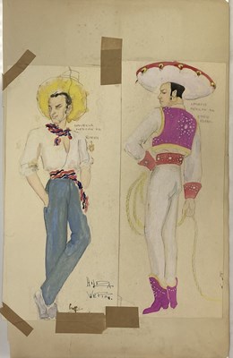 Lot 121 - HILDA WETTON (1896-1980) - HAND DRAWN WINDMILL THEATRE COSTUME DESIGN
