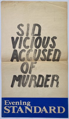 Lot 477 - THE SEX PISTOLS - ORIGINAL SID VICIOUS HEADLINE BILLBOARD POSTER.
