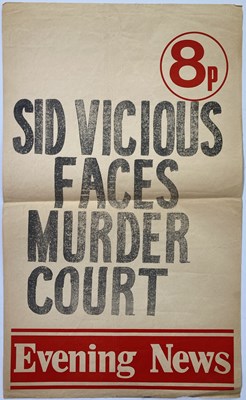 Lot 478 - THE SEX PISTOLS - ORIGINAL SID VICIOUS HEADLINE BILLBOARD POSTER.