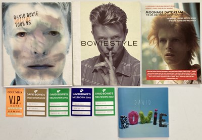 Lot 103 - DAVID BOWIE - TOUR PROGRAMMES AND VIP PASSES.