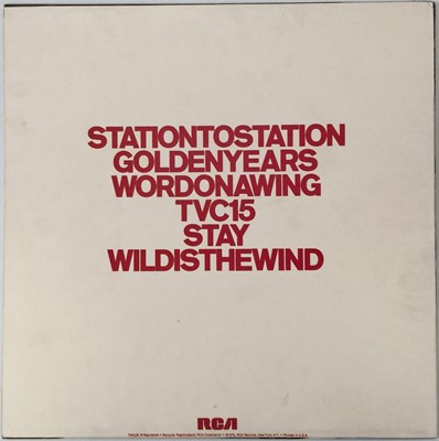 Lot 8 - DAVID BOWIE - STATION TO STATION LP (UK TEST PRESSING - RCA APL1 1327)