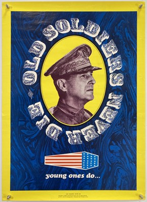 Lot 150 - PROPAGANDA POSTER - VIETNAM WAR - OLD SOLDIERS NEVER DIE...