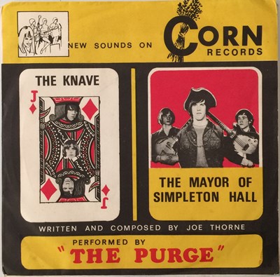 Lot 56 - THE PURGE - THE MAYOR OF SIMPLETON/ THE KNAVE 7" (UK FREAKBEAT - CORN CP101)
