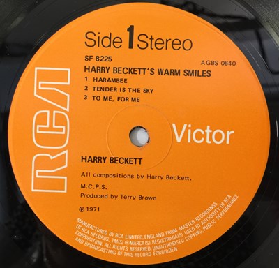 Lot 60 - HARRY BECKETT - HARRY BECKETT'S WARM SMILES LP (CONTEMPORARY JAZZ - UK RCA SF 8225)