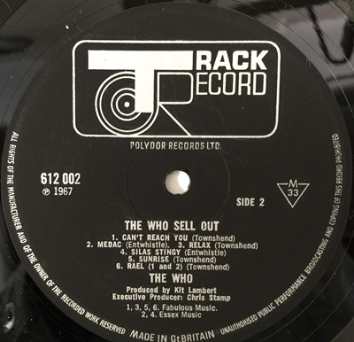 Lot 73 - THE WHO - THE WHO SELL OUT LP (UK ORIGINAL WITH POSTER - TRACK 612 002)