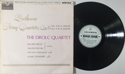 Lot 4 - DROLC STRING QUARTET - BEETHOVEN QUARTETS LP (ORIGINAL UK STEREO RECORDING - COLUMBIA SAX 2530)