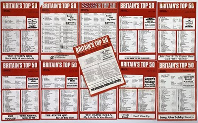 Lot 46 - ORIGINAL 1960S RECORD CHART POSTERS INC BEATLES #1.