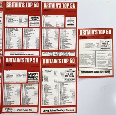 Lot 46 - ORIGINAL 1960S RECORD CHART POSTERS INC BEATLES #1.