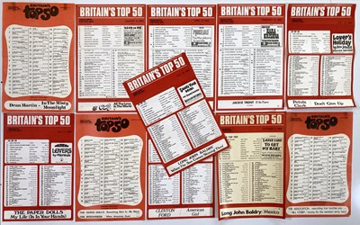 Lot 48 - ORIGINAL 1960s RECORD CHART POSTERS INC BEATLES #1S.