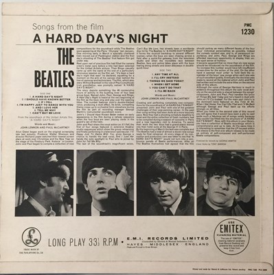 Lot 1 - THE BEATLES - A HARD DAY'S NIGHT LP (UK MONO - 3N/ 3N - PMC 1230)