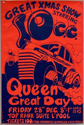 Lot 96 - QUEEN - A RARE 1973 CONCERT POSTER.