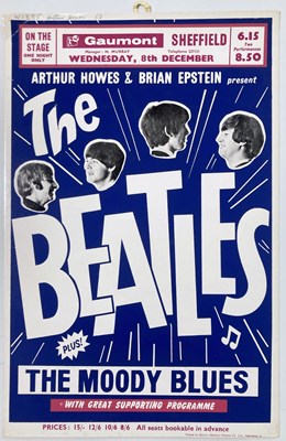 Lot 240 - THE BEATLES - AN ORIGINAL POSTER FOR THE GAUMONT, SHEFFIELD 1965.