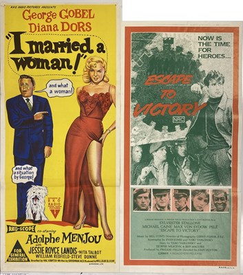 Lot 34 - I MARRIED A WOMAN / ESCAPE TO VICTORY AUSTRALIAN DAYBILL POSTERS