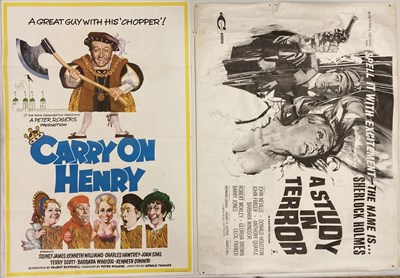 Lot 46 - CARRY ON HENRY POSTER / A STUDY IN TERROR