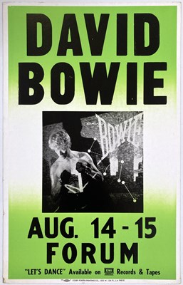 Lot 119 - DAVID BOWIE - FORUM POSTER.