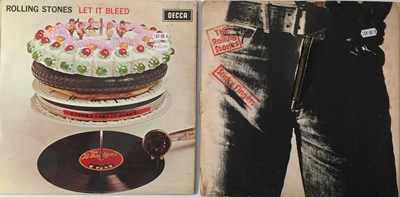 Lot 877 - THE ROLLING STONES - STICKY FINGERS/ LET IT BLEED LP RARITIES