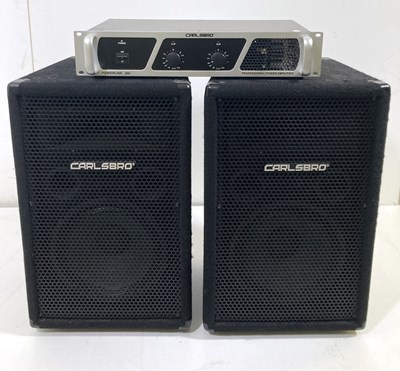 Lot 12 - PAIR OF CARLSBRO ALPHA AT10/150S & CARLSBRO POWERLINE AMPLIFIER.