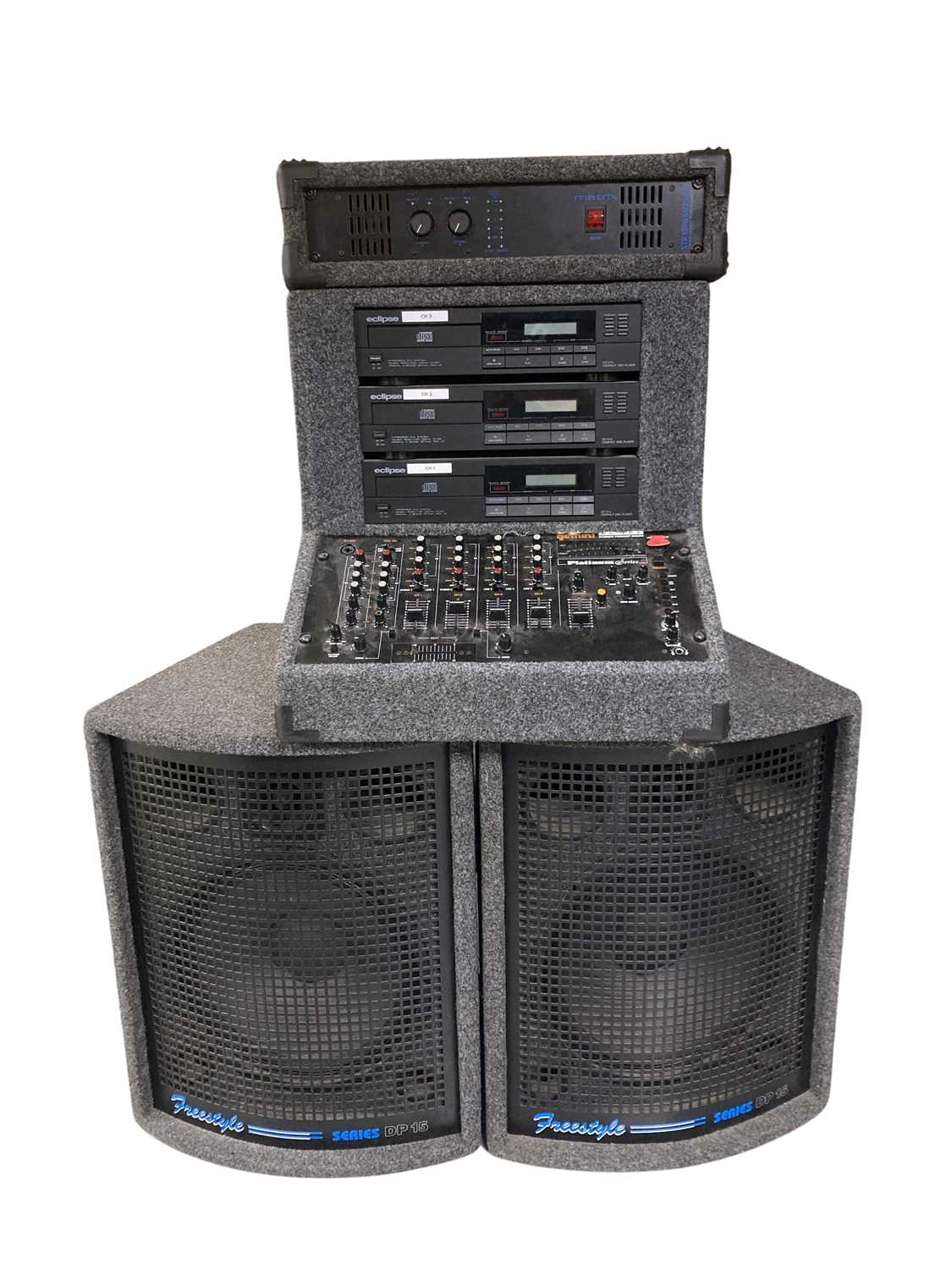 Lot 5 - PA SYSTEM EQUIPMENT (GEMINI, MATRIX, FREESTYLE ACOUSTICS.