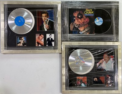 Lot 296 - MEATLOAF / ALICE COOPER  - SIGNED AND FRAMED DISPLAYS.