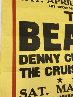 Lot 241 - THE BEATLES - A RARE ORIGINAL CONCERT POSTER FOR THE MEMORIAL HALL, NORTHWICH, 1963.