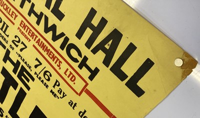 Lot 241 - THE BEATLES - A RARE ORIGINAL CONCERT POSTER FOR THE MEMORIAL HALL, NORTHWICH, 1963.