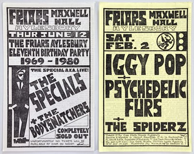 Lot 112 - FRIARS AYLESBURY FLYERS - THE SPECIALS / IGGY POP.