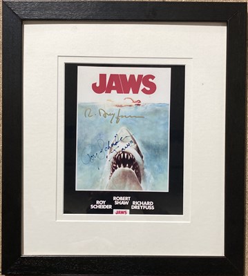 Lot 101 - JAWS SIGNED ARTWORK - RICHARD DREYFUSS AND ROY SCHEIDER