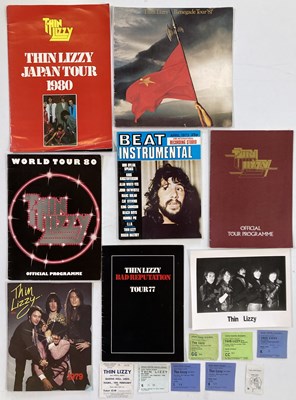 Lot 122 - THIN LIZZY PROGRAMMES AND TICKET STUBS.