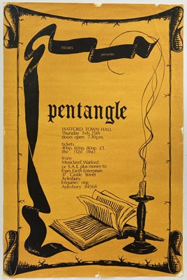 Lot 222 - PENTANGLE - 1971 CONCERT POSTER.