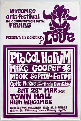 Lot 223 - PROCOL HARUM / MIKE COOPER - 1970 CONCERT POSTER.