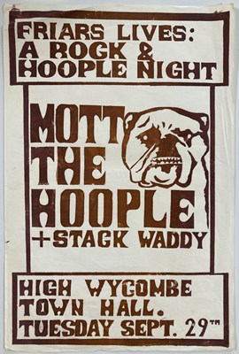 Lot 225 - MOTT THE HOOPLE - 1970 CONCERT POSTER.