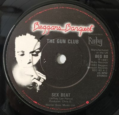 Lot 633 - THE GUN CLUB - GHOST ON THE HIGHWAY 7" (ORIGINAL UK COPY COMPLETE WITH PRESS RELEASE AND HANDBILL)