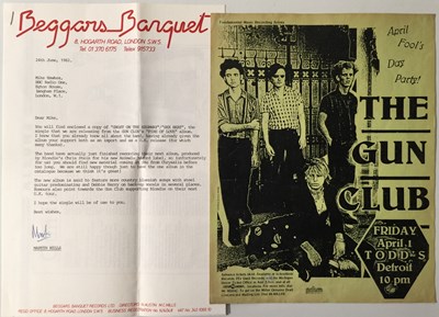 Lot 633 - THE GUN CLUB - GHOST ON THE HIGHWAY 7" (ORIGINAL UK COPY COMPLETE WITH PRESS RELEASE AND HANDBILL)