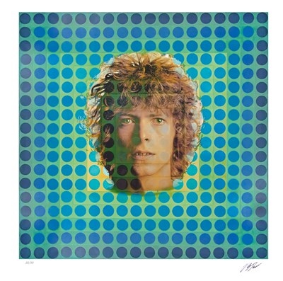 Lot 141 - DAVID BOWIE - VERNON DEWHURST LIMITED EDITION SIGNED 'SPACE ODDITY' COVER PRINT.