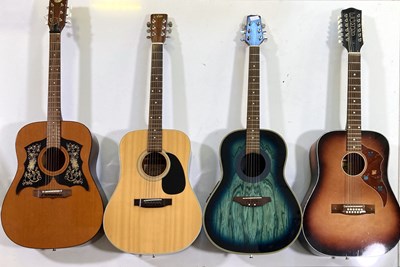 Lot 35 - ACOUSTIC GUITARS (ARIA, KAY, KIMBARA, EGMOND)