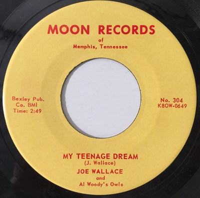 Lot 241 - JOE WALLACE - LEOPARD MAN / MY TEENAGE DREAM 7" (MOON RECORDS - No. 304)