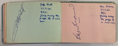Lot 9 - AUTOGRAPH BOOK WITH FRANKIE VAUGHAN / GEOFF HURST / KEN BROWN.