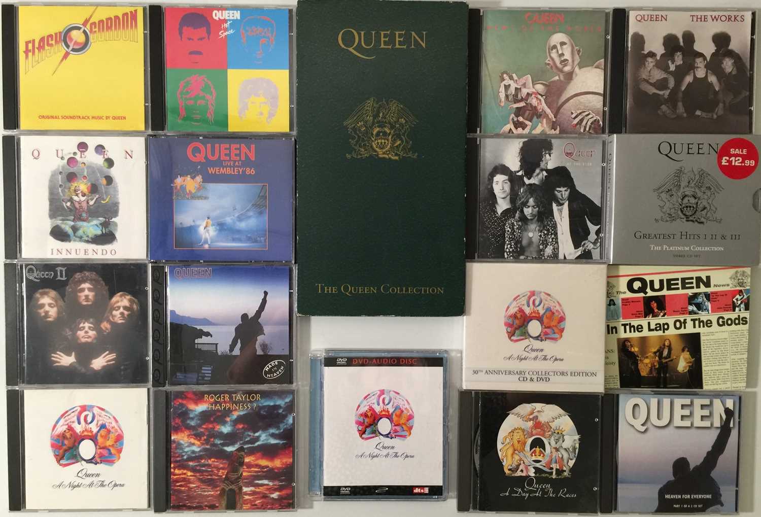 Lot 39 - QUEEN - CD COLLECTION (PLUS MEMORABILIA/DVDs/VHS)
