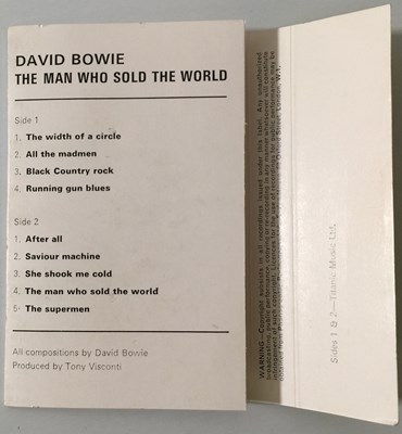 Lot 45 - DAVID BOWIE - THE MAN WHO SOLD THE WORLD CASSETTE (ORIGINAL 'DRESS COVER' - MERCURY 7142026).