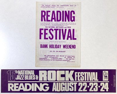 Lot 106 - READING FESTIVAL 1975 HANDBILL - THIN LIZZY / YES / HAWKWIND ETC.