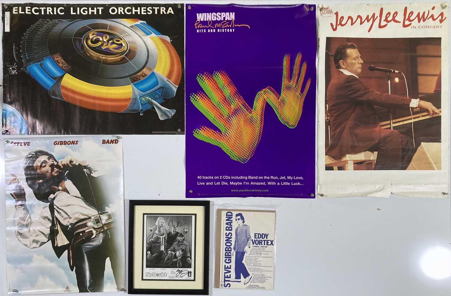 Lot 198 - POSTER COLLECTION INC ELO / THIN LIZZY.