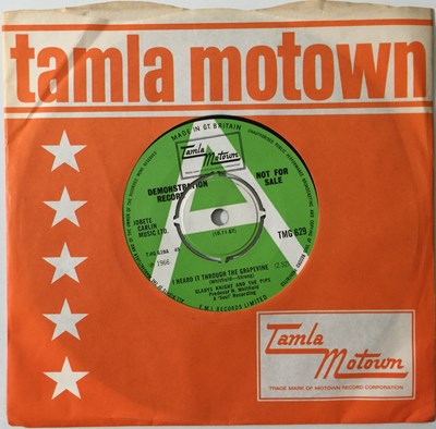 Lot 101 - GLADYS KNIGHT AND THE PIPS - I HEARD IT THROUGH THE GRAPEVINE 7" (UK DEMO - MOTOWN TMG 629)