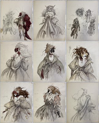 Lot 142A - LABYRINTH (1986) - ORIGINAL COSTUME DESIGNS.