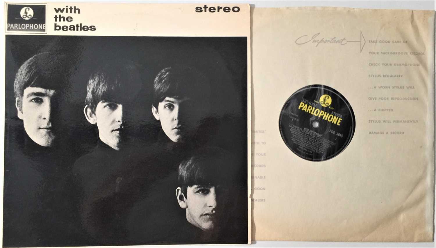Lot 16 - THE BEATLES - WITH THE BEATLES LP (ORIGINAL UK STEREO COPY - PCS 3045)