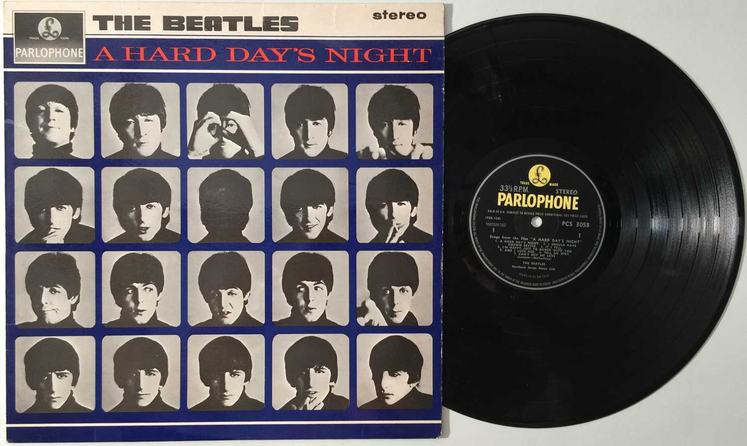 Lot 17 - THE BEATLES - A HARD DAY'S NIGHT LP (ORIGINAL UK STEREO COPY - PCS 3058)