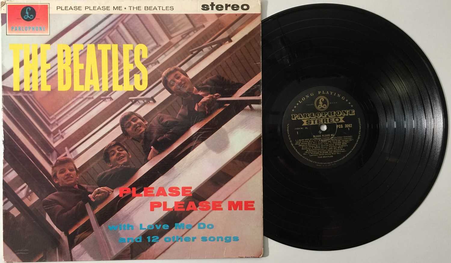 Lot 116 - THE BEATLES - PLEASE PLEASE ME LP (ORIGINAL UK STEREO 'BLACK AND GOLD' PCS 3042).
