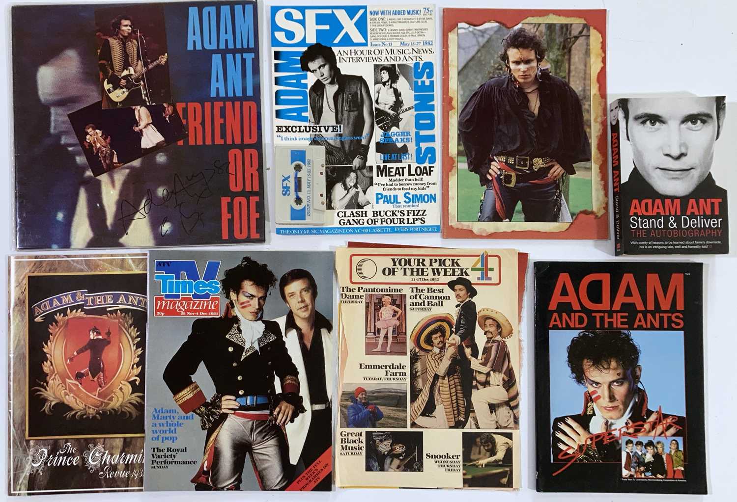 Lot 32 - ADAM ANT MEMORABILIA.