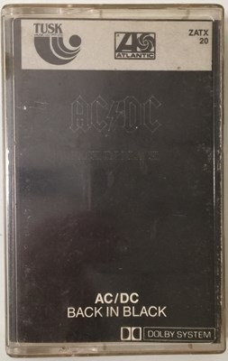 Lot 319 - AC/DC - BACK IN BLACK CASSETTE (ZIMBABWE RELEASE - ATLANTIC ZATX 20)